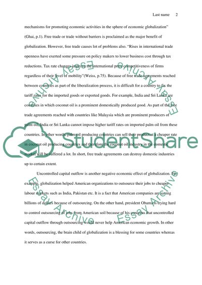 Globalization and Economy