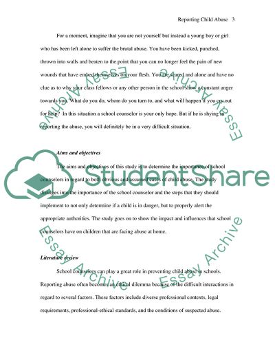 Reporting Child Abuse and School Counselors