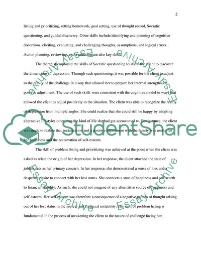 Specialist Skills In Cognitive Behavioral Therapy