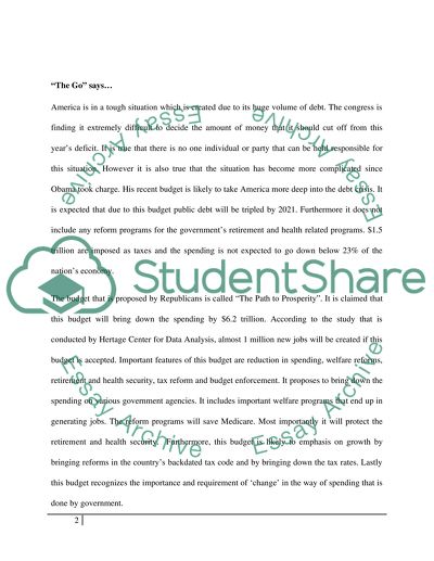 The Path to Prosperity by Republicans