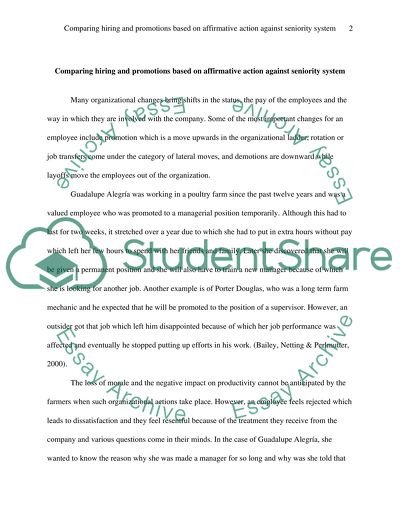 Comparing Hiring and Promotions