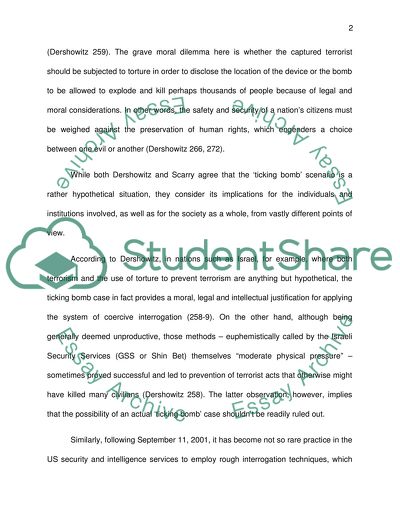 License to Torture: Dershowitz vs Scarry