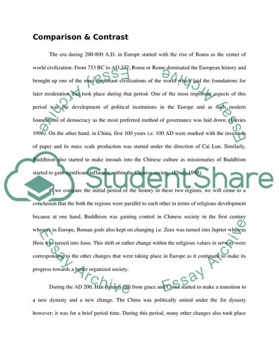 Developments of China and Europe