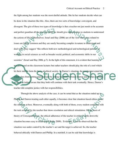 Critical Account on Ethical Practice