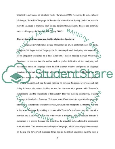 The Power of Language In Motherless Brooklyn