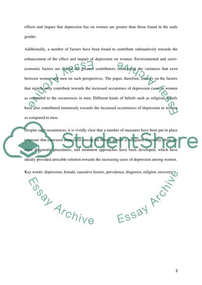 Exploring Factors Contributing to Depression in Women