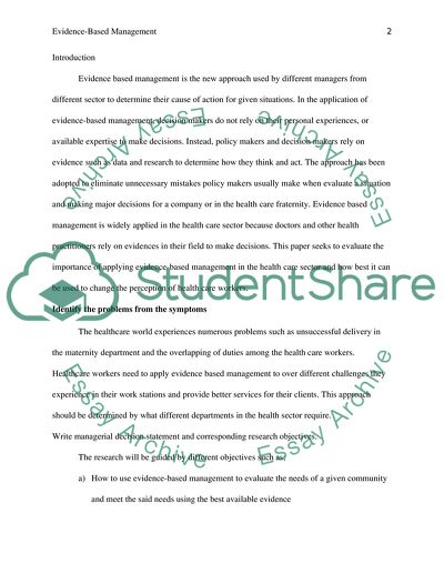 Evidence-Based Management