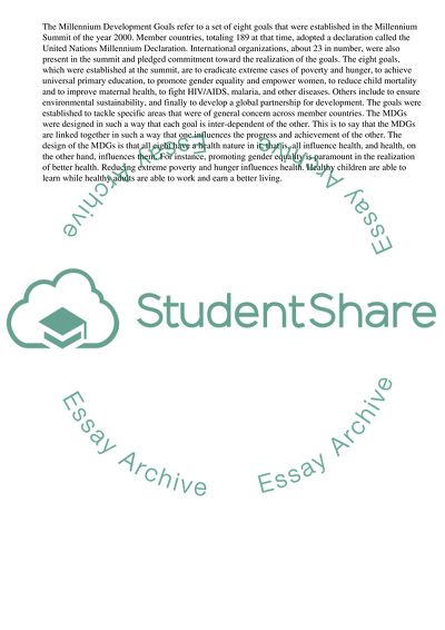 Millennium Development Goals (MDGs)