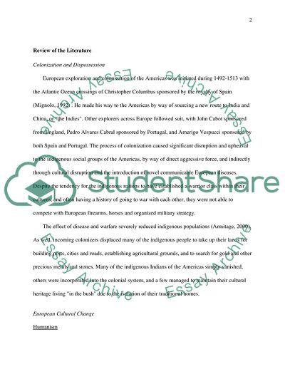 The Impact of Colonization of the Americas on European Culture