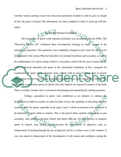 Sport, Education and Society