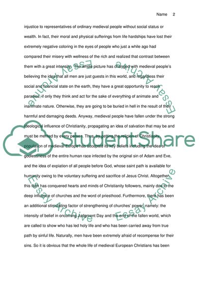 European Medieval Period Is an Age of Faith