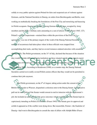 The Crux of the 1939 German Invasion of Poland