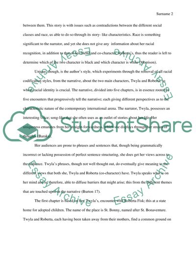 Toni Morrisons Recitatif