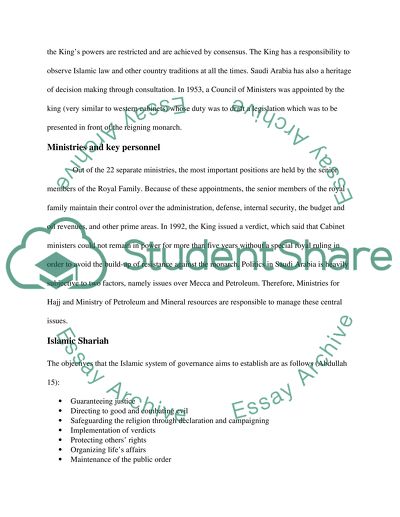 Political system of saudi arabia