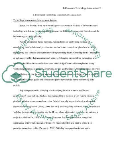 E-Commerce Technology Infrastructure Management