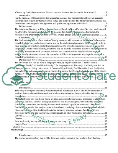 The Impact of Family Issues: how does this Affect the Childs Academic Grades