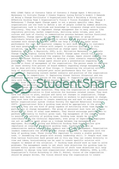 Management - M3A1 LTABC