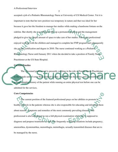 Professional Interview Paper