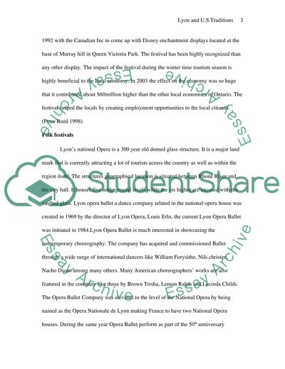 Lyon and U.S Traditions