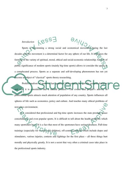 The Professional Sports Industry