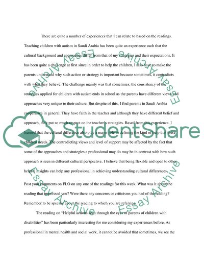 Current issues in dissability studies activity 6