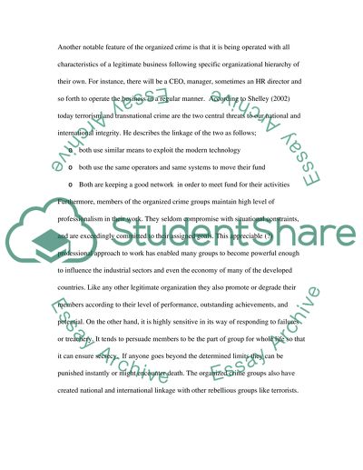 Organized Crimes and Mafia