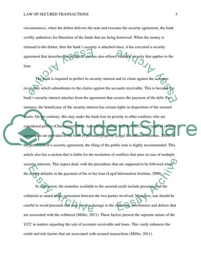 Interpret the law of secured transactions