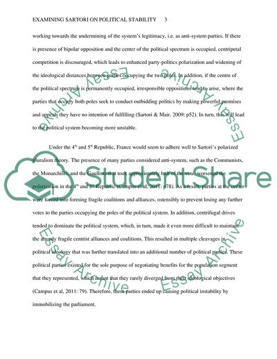 Examining Sartori on Political Stability