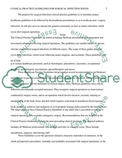 Clinical Practice Guidelines for Surgical Infection Issues