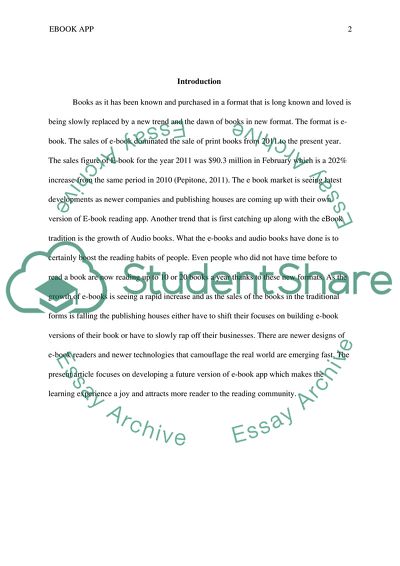 Developing a Future Version of E-Book App