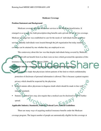 Medicare Coverage Law