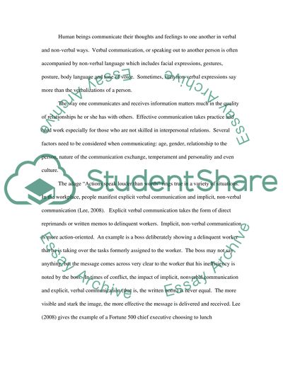 In Pursuit of Effective Communication in Health Service Organizations