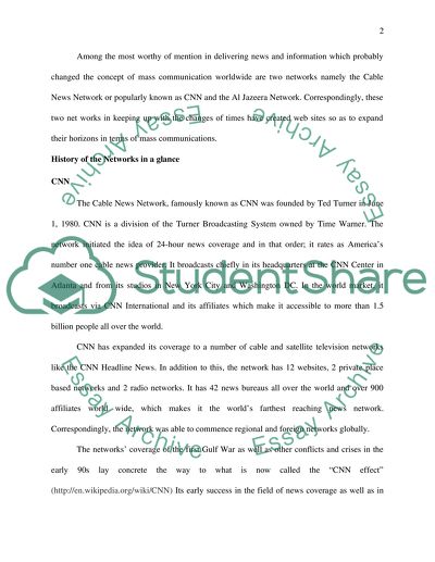 CNN and Al Jazeera Websites: A Comparison