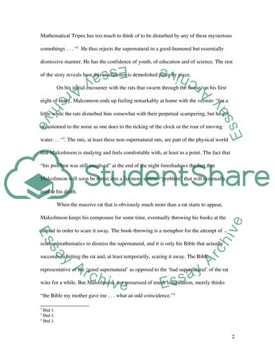 The Character and Experiences of the Narrator