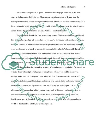 Multiple Intelligences - Arithmetic and Gardner