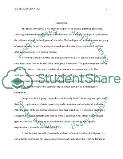 The Collection Activities of the Intelligence Community