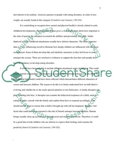 Attachments and Eating Disorders