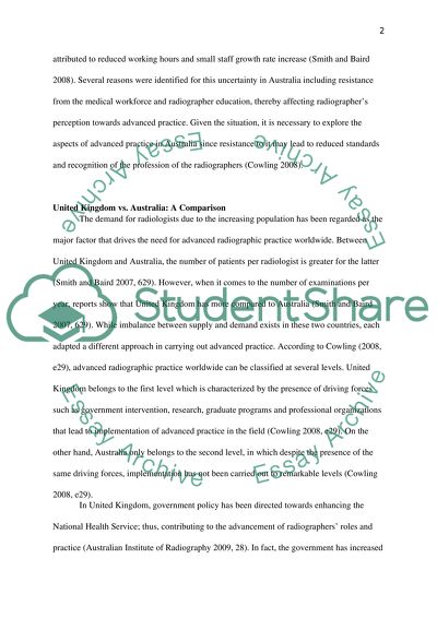 Investigating Australian Radiographers