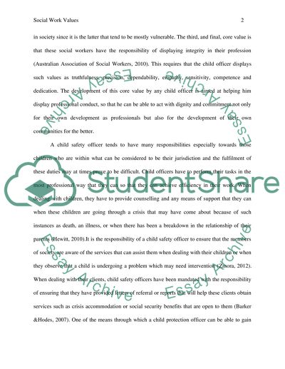 Child Safety Officer Code of Ethics