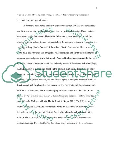 Different Theatrical Settings for Customer Experience and Participation