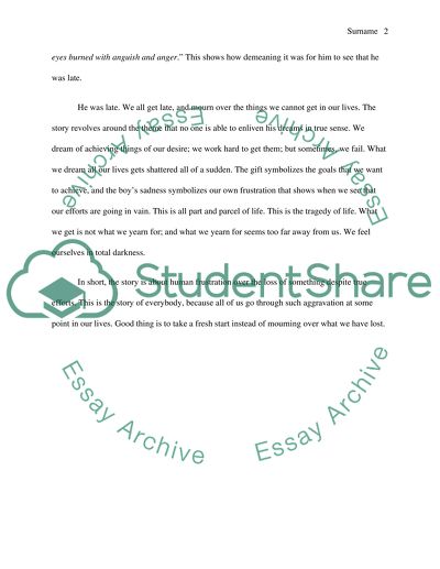 Analysis of Araby Short Story by James Joyce