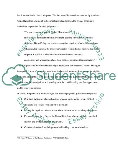 Police Regulations: Deportation and Torture Issue