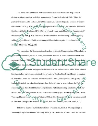 The Battle of Crete in 1941