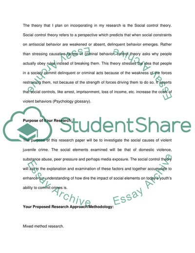 The Social Causes of Violent Juvenile Crime