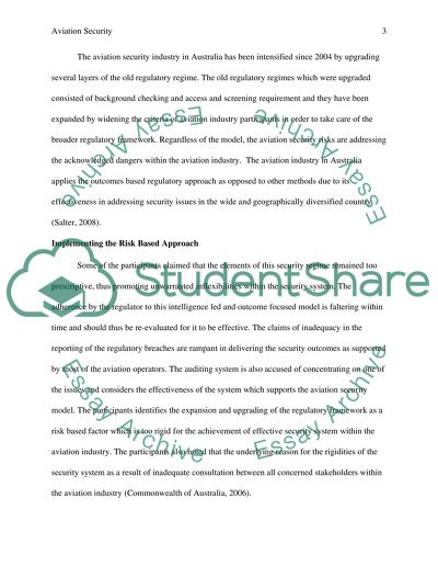 Development of Aviation Security