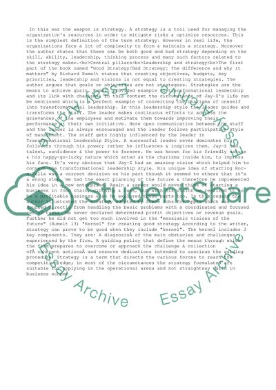 Good Strategy/Bad Strategy: the difference and why it matters by Richard Rumelt