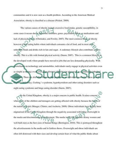 Health Implications of Obesity on Individuals