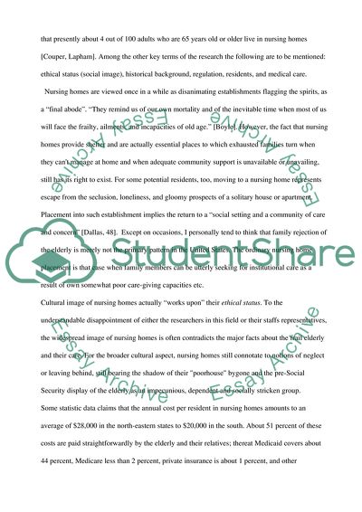 Phenomenon of Nursing Homes in the USA