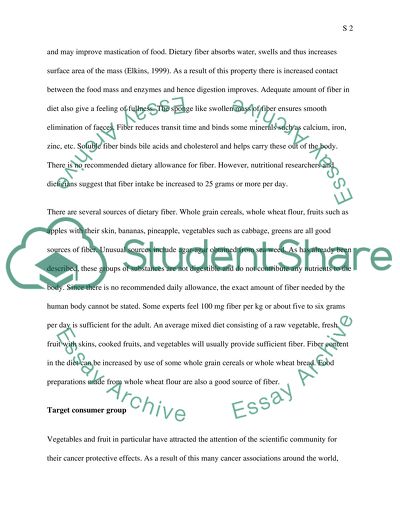 Improving the Consumption of Dietary Fibre