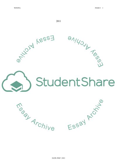 Toyota: Origins, Evolution, and Current Prospects